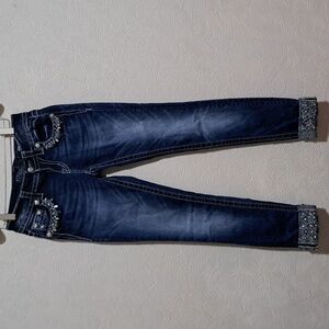 MissMe Cuffed Skinny Jeans Size 25